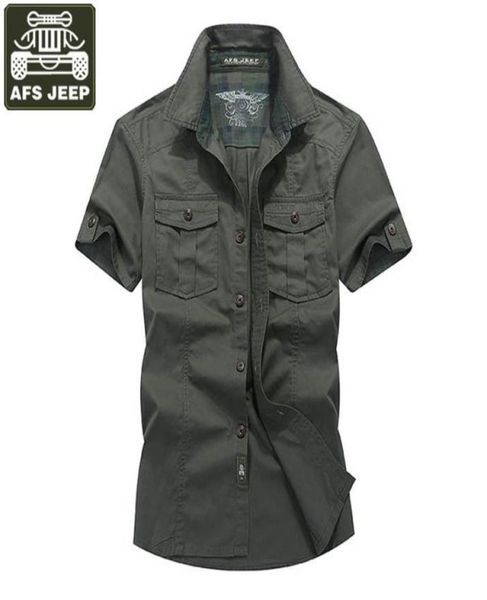

afs jeep brand shirt men casul shirts denim shirt men short sleeves cotton camisas masculina camisas hombre vestir men clothing y18776267, White;black