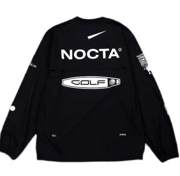 

leisure design hoodies us version nocta golf co branded draw breathable quick drying leisure sports t-shirt long sleeve round neck summer 20, Black