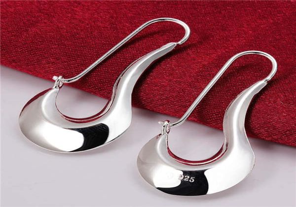 

women039s flat belly sterling silver plated earrings size 44cm22cm dmse338 gift 925 silver plate earring dangle chand3345146