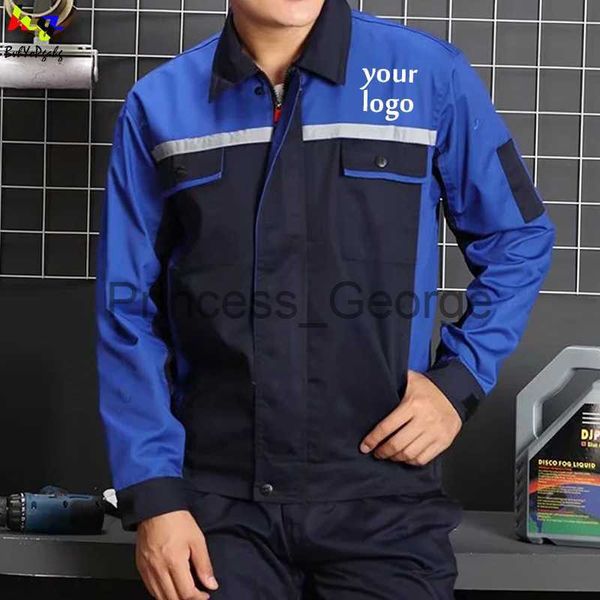 

others apparel customizeddesigned work clothes long sleeve men's and women work clothes repairman auto mechanic x0711, Black;white