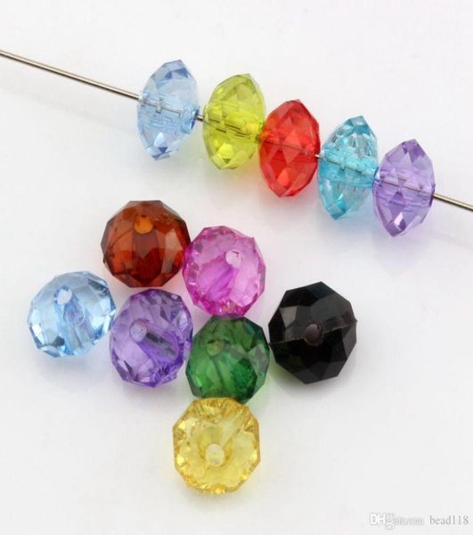 

500pcs 6mm mix color acrylic transparent faceted spacer beads for jewelry making bracelet necklace diy accessorie3429088, Bronze;silver