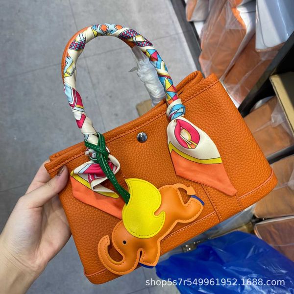 

garden party bags designer bag mother soft leather women's litchi pattern portable one-shoulder messenger convenient for commuting larg