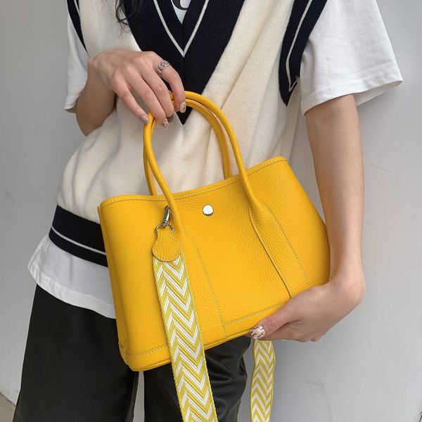 

garden party bags designer bag 2023 women's new layer cowhide garden single shoulder messenger large capacity portable totezdo5