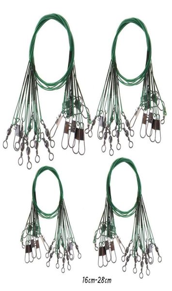 

100pcslot 5 sizes mixed 16cm28cm antibite steel wire terminal tackle fishing lines stainless snaps swivels pesca accessories 4783427