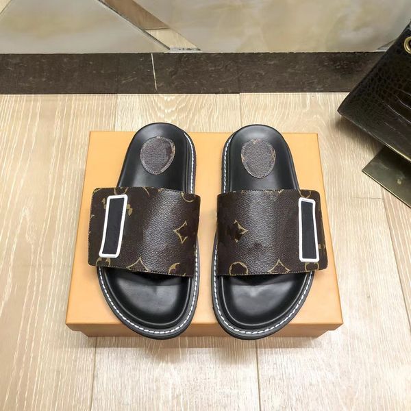 

luxurious sandles women new fashion comfort mule slides platforms sandal fashion woman real leather summer shoe geometric printed slippers, Black