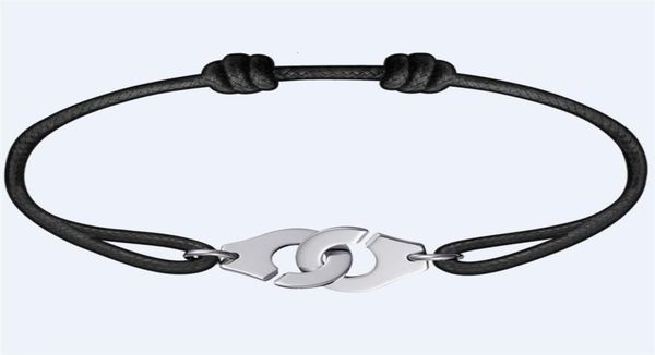 

dinh van for women france fashion jewelry 925 sterling silver rope handcuff bracelet menottes16901926121946, Black