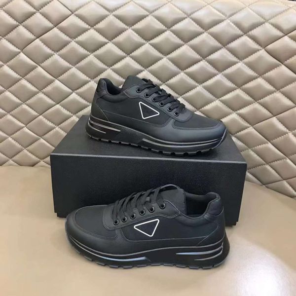 

fashion men casual shoes fly block platform bottoms running sneaker italy classic rubber low black white leather simple designer casuals spo