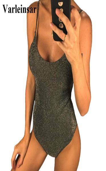

black shiny glitter sparkling lace up one piece swimsuit women swimwear female 2019 bather bathing suit swim monokini v941 y15758184, White;black