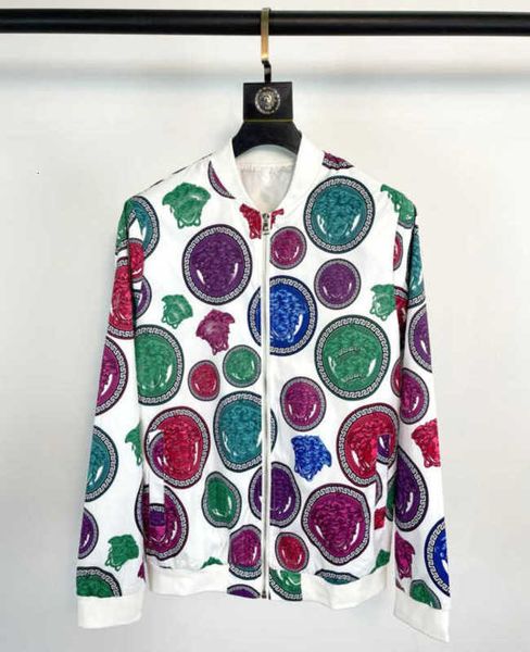 

men's jackets designer autumn/winter new fashion trend casual digital printing round neck zipper jacket trendy coat irif, Black;brown