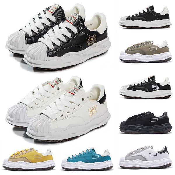 

maison mihara toe cap mmy sneakers blakey og sole canvas low yasuhiro mens womens shoes miharayasuhiro luxury casual women sport trainers de, Black