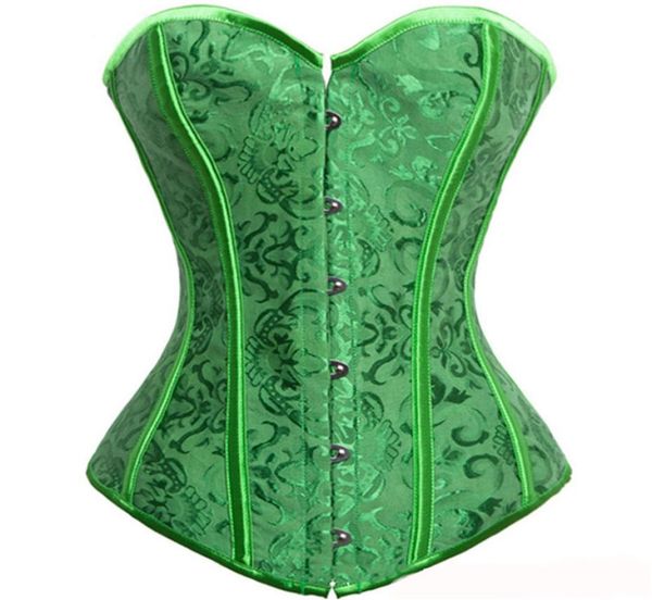 

green corsets and bustiers corset women steampunk bustier gothic corselet floral boned club shows party plays corset 5252947, Black;white