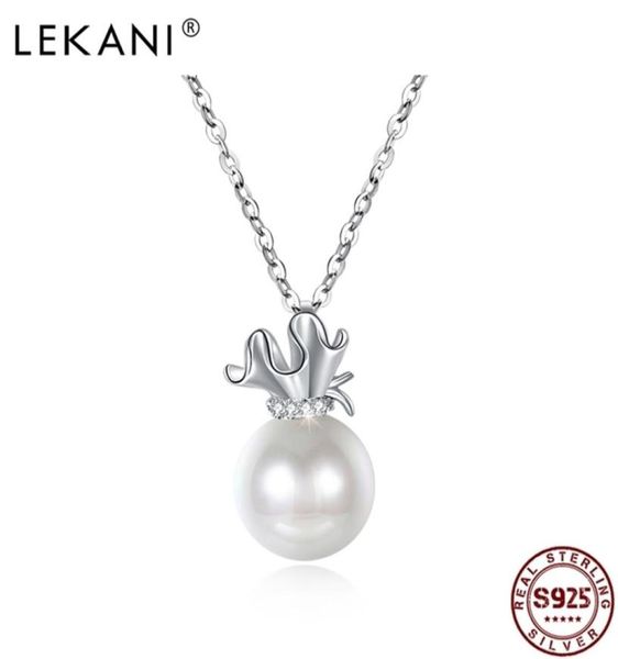 

lekani 925 sterling silver women039s pearl pendant necklace luxury zircon fine jewelry exquisite fashion send friends engagemen6799698