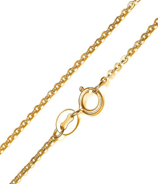 

fashion jewelry rolo chain yellow gold 18k gold plated necklace whitegold for women 1mm 1618 inches 4045cm2258341, Silver