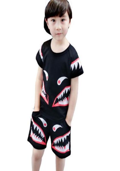 

fashion boy039s summer clothes baby039s new summer tshirt shorts for children aged 17 years5651506, White