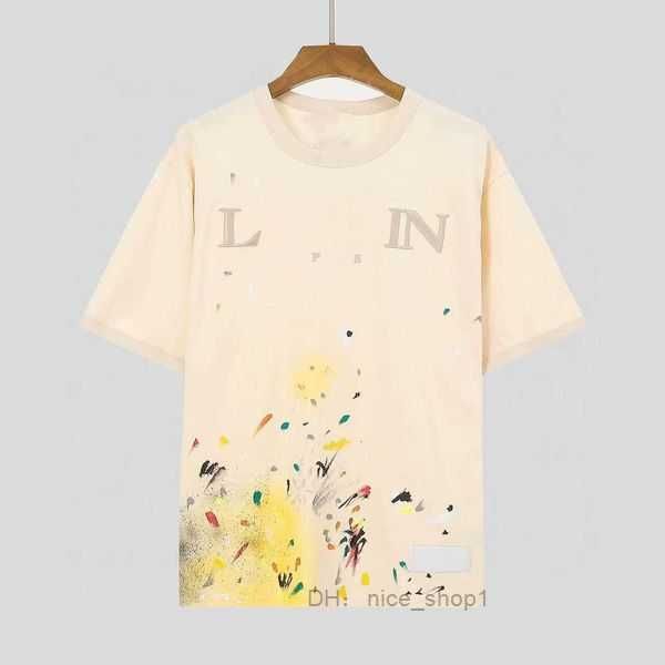 

designer luxury lanvins classic hand painted graffiti speckled short sleeve t-shirt for men and women trendy comfortable lanvin 5 fzgv, White;black