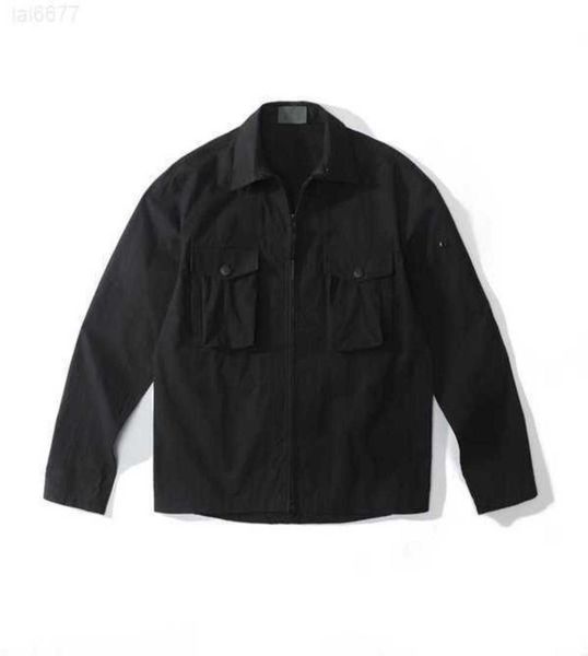 

men039s casual shirts spring and autumn 2021ss ghost piece overshirt cotton nylon tela mens street fashion shirt all black armb4523258, White;black