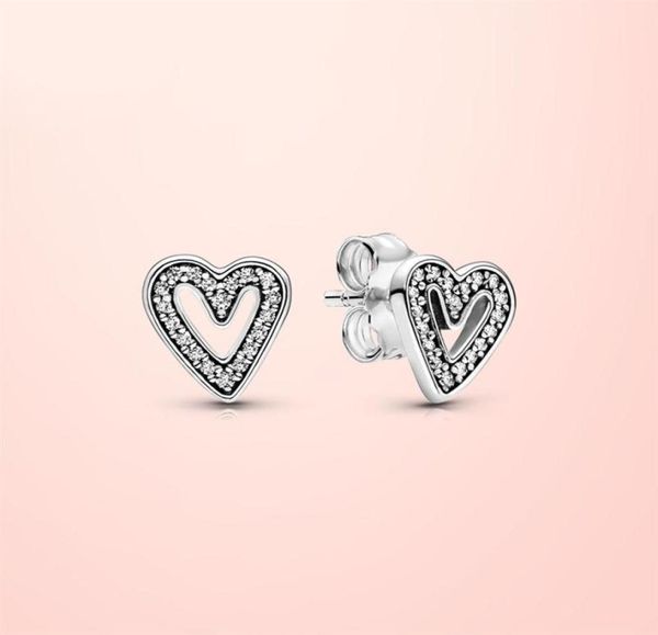 

new trend 925 sterling silver shiny handpainted heart stud earrings women039s original fashion jewelry making246g1565357, Golden;silver