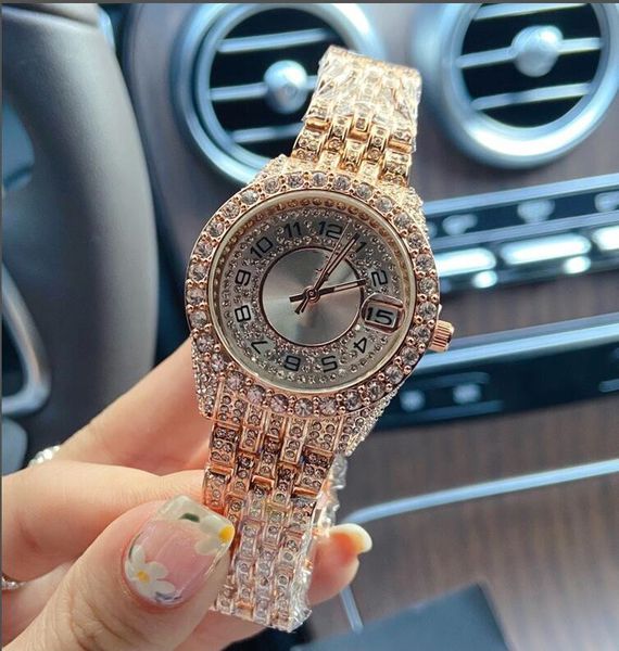 

luxury gold women watch brand designer wristwatches diamond lady watches for womens valentine's christmas mother's day gift stainl, Slivery;golden