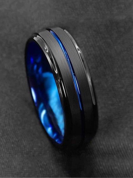 

men minimalist ring stainless steel jewelry gift for men fashionable, Silver