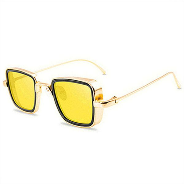

new vintage metal steampunk sunglasses men women square sun glasses for men women stylish retro brand shades male female uv400 c257, White;black