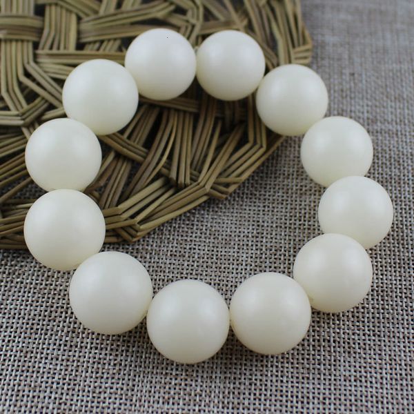 

chain white jade bodhi root shun round bead 20mm 12 buddha men s and women s bracelets 230710, Black