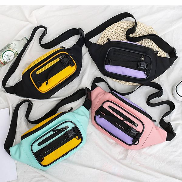 

waist bags bag womens fanny pack packs leisure canvas bum package banana messenger zipper hip hop shoulder 230711