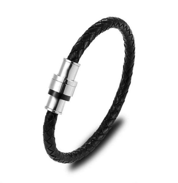 

rope bracelets stainless steel buckle leather knitting simple style temperament bracelet5393797, Golden;silver