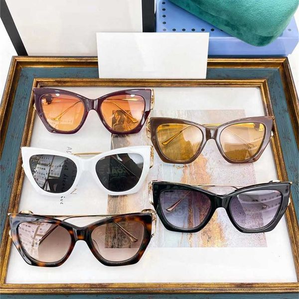 

2023 new family ins fengwang red same fashion large frame sunglasses female gg0988s, White;black
