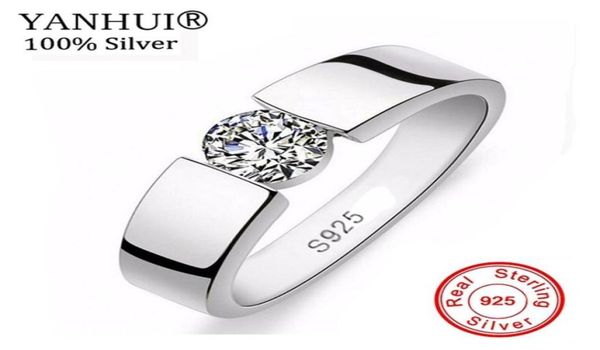 

yanhui men wedding jewelry 100 925 sterling silver ring set 1 carat sona cz diamant engagement ring ring size 6 11 yrd10 y189122460008, Slivery;golden