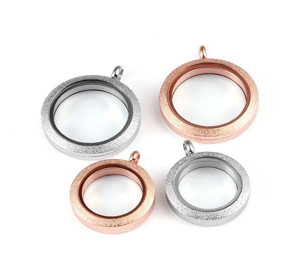 

new arrival 25mm30mm 316l stainless steel screw open waterproof floating charms glass living memory locket pendnat jewelry6350735, Silver
