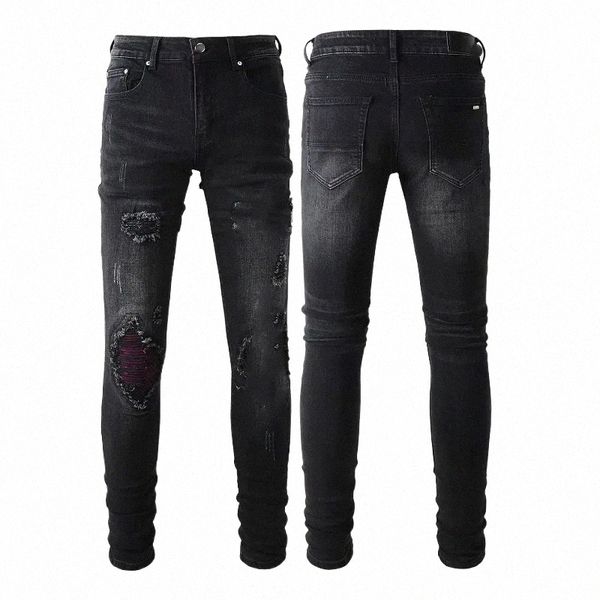 

mens jeans stree denim tears mens luxury designer denim jeans men denim jeans designer embroidery pants purple mens clothing di_girl o8cn#, Blue
