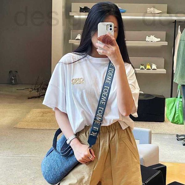 

women's hoodies & sweatshirts designer 23 summer luo jia's new loose toothbrush embroidered towel t-shirt versatile popular 3irh, Black
