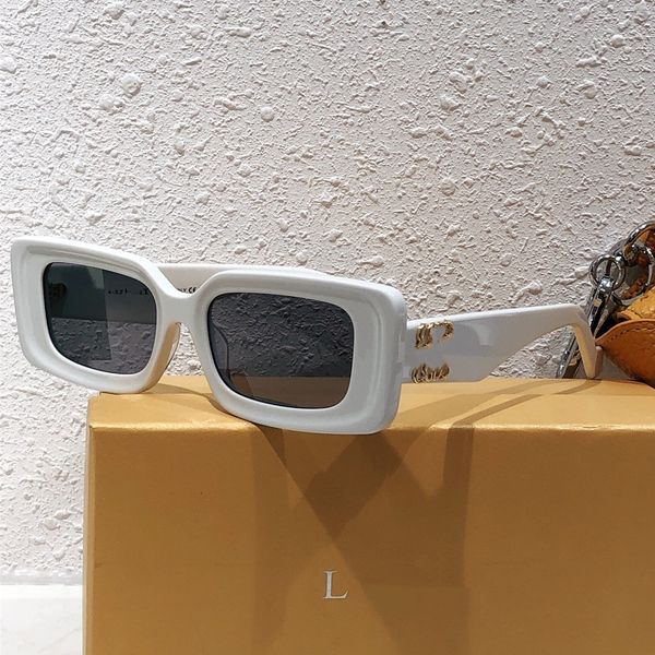 

lw 40104u rectangular sunglasses for women designer sunglasses men famous fashionable classic retro luxury brand eyeglass sunglasses with ca, White;black