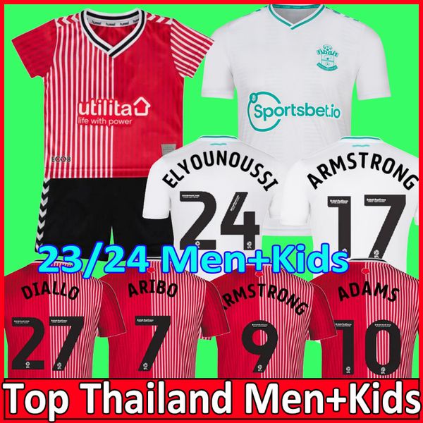 

23 24 southamptons soccer jerseys aribo redmond 2023 2024 armstrong ward-prowse elyounoussi romeu football shirts men kids kit saints set, Black;yellow