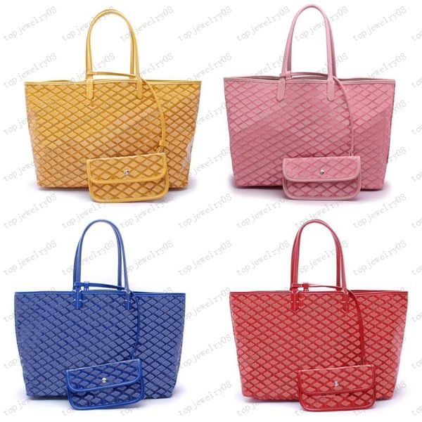 

new fashion luxurys designers goya tote bag womens men wallets wholesale double sided shopping totes hangbag pochette hobo leather shoulder