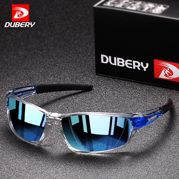 

sunglasses dubery running sports polarized sunglasses men lightweight pc eyeglasses frame driving night-vision sun glasses male uv400 kd167, White;black