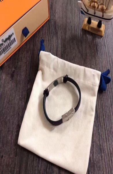 

jewelry link chain bracelets women designer fashion bracelet wrap leather with box a322220431, Black