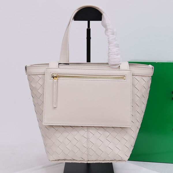 

flip flap tote bag woven handbag purse genuine leather knitting hand bags zipper pocket fashion letter plain style high quality