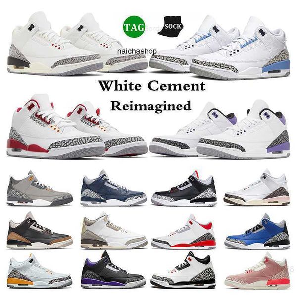 

jumpman 3 men basketball shoes 3s unc cardinal red dark iris white cement reimagined cool grey a ma maniere varsity royal mens womens sports