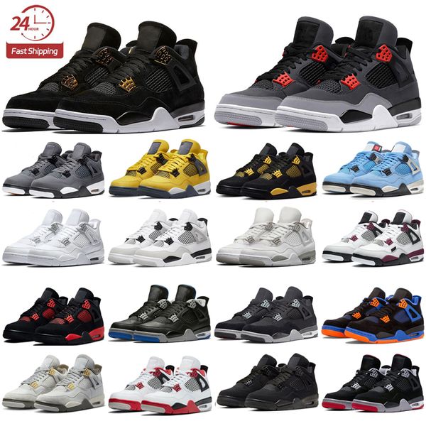 

jumpman 4 4s basketball shoes for men women og red thunder pine green military black cat white oreo sail seafoam university blue bred mens w