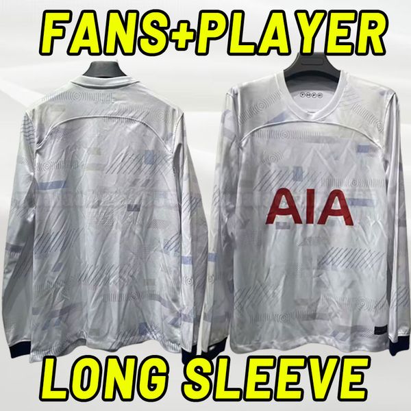 

long sleeve new kane son 23 24 soccer jerseys kulusevski richarlison perisic pedro porro 2023 2024 danjuma romero football kit shirt spurs f, Black;yellow