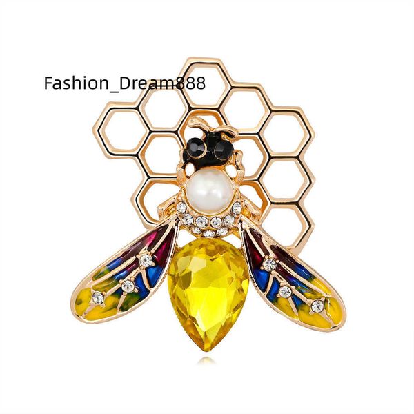 

cute bee hive brooch fashion insect brooch for women, Gray