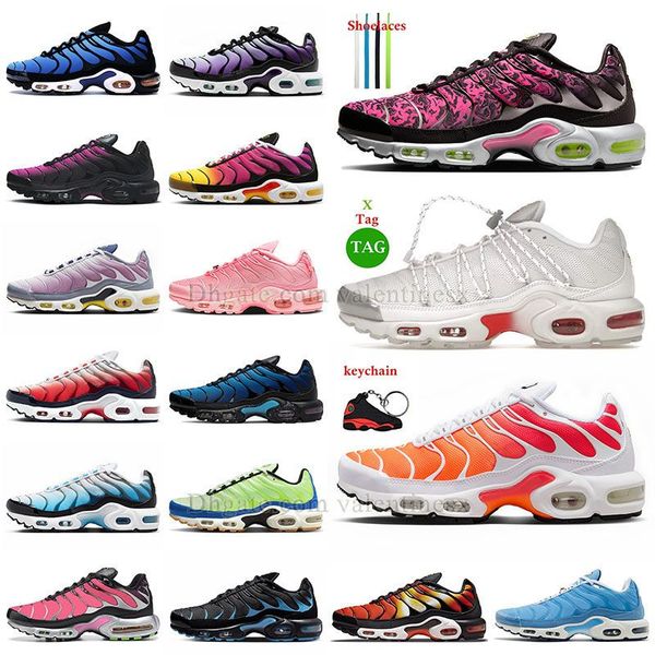 

2023 new tuned tn plus tune running shoes with latter gradient full black pink purple mica green trainers tns utility sliver red oragne util