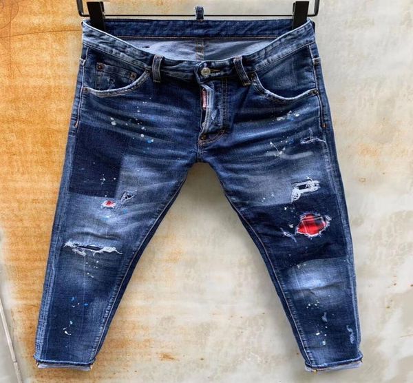 

new brand of fashionable european and american mens casual jeans highgrade washing pure hand grinding quality optimization lt91133401918, Blue