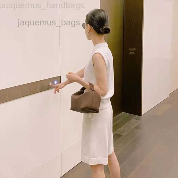 

designer rows bags cowhide lunch bag small design leather handbag extremely simple style female the row