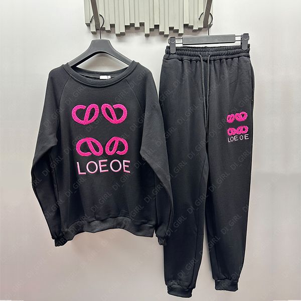 

women tracksuit 23ss fashion letter embroidery print two piece set lady casual sweatshirt pants 2 piece sets, Gray