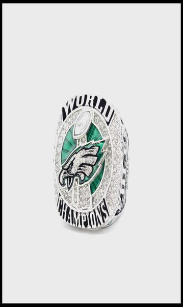 

philadelphia 2017 2018 eagle s world 52th wentz championship ring fan gift size 814 9015739, Golden;silver
