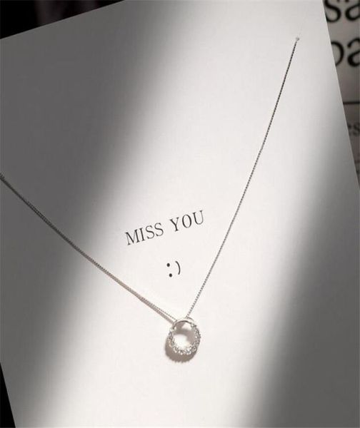 

ins selling simple fashion jewelry 925 sterling silver round cut white clear 5a cubic zircon promise women wedding bridal brac5587137