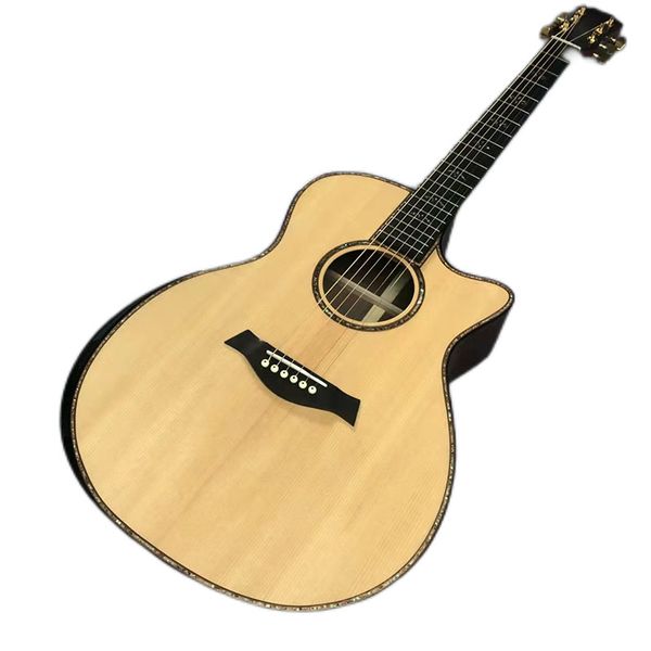 

2023 41 "ga 914 series solid wood profile black finger acoustic guitar