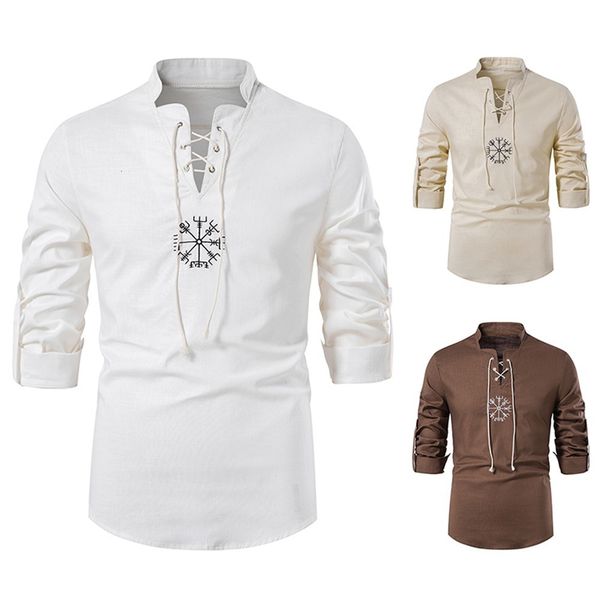 

men's dress shirts summer linen longsleeved t solid color standup collar casual beach style yoga men clothing 230710, White;black